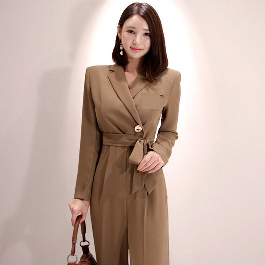 Jumpsuit Elegante de Manga Larga para Mujer - Diseño Ajustado y Sofisticado - Image 4