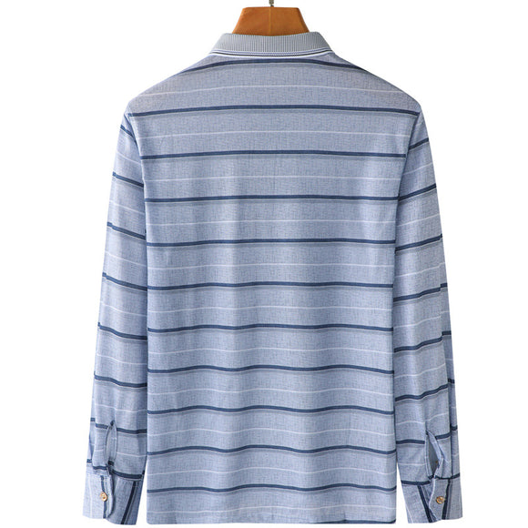 Camiseta Rayada Primavera para Hombre Adulto Mayor