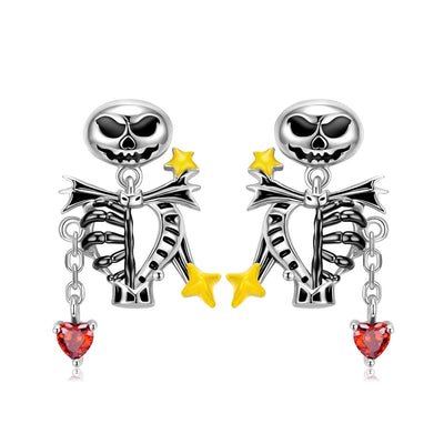 Aretes de Calavera en Plata 925 con Circones - Diseño Audaz y Personalizado - Image 6