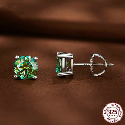 Aretes de Plata 925 con Moissanita Cuadrada Estilo Princesa - Image 7