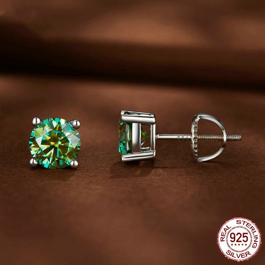 Aretes de Plata 925 con Moissanita Cuadrada Estilo Princesa - Image 7