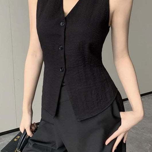 Chaleco Elegante Retro Estilo Francés Ajustado para Mujer - Image 10