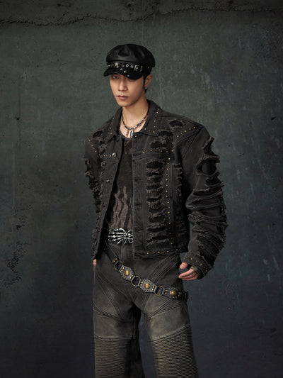 Chaqueta Denim Acolchada con Remaches y Hombros Reforzados - Image 18