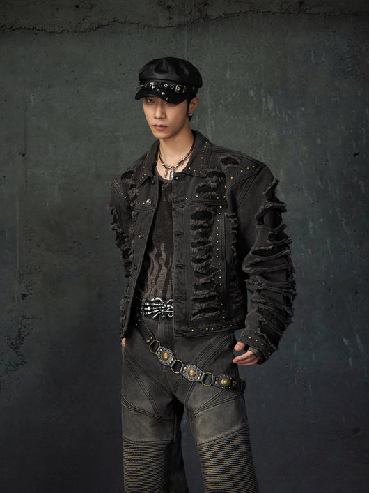 Chaqueta Denim Acolchada con Remaches y Hombros Reforzados - Image 18