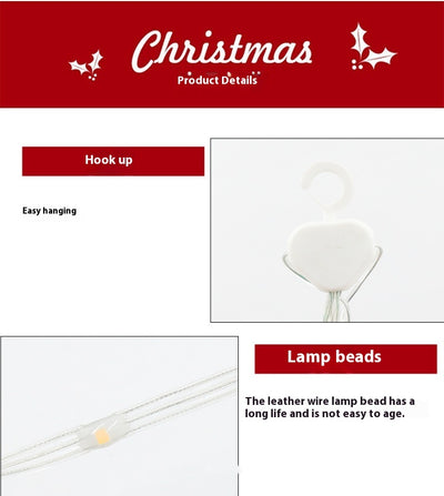 Luces Navideñas Solares con Diseño de Papá Noel y Escalera - Image 12