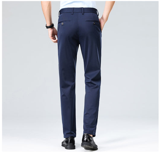 Pantalones Casuales Ejecutivos Slim Fit Ice Silk Antirruga para Hombre - Image 12