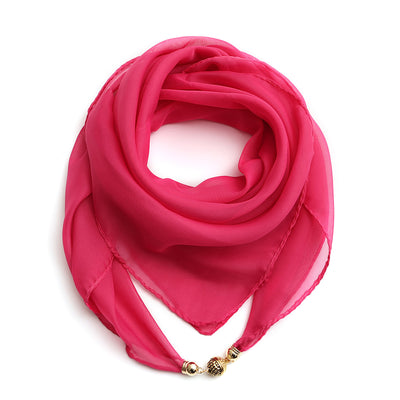 Pañuelo de Seda con Hebilla Magnética - Diseño Monocromático Dorado - Image 7