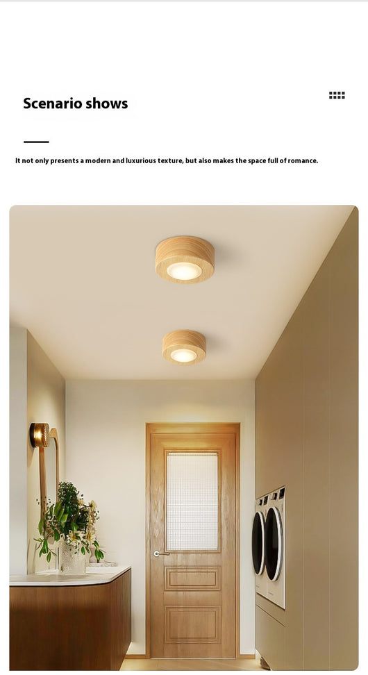 Lámpara de Techo Empotrada en Madera Maciza - Diseño Minimalista Moderno - Image 10