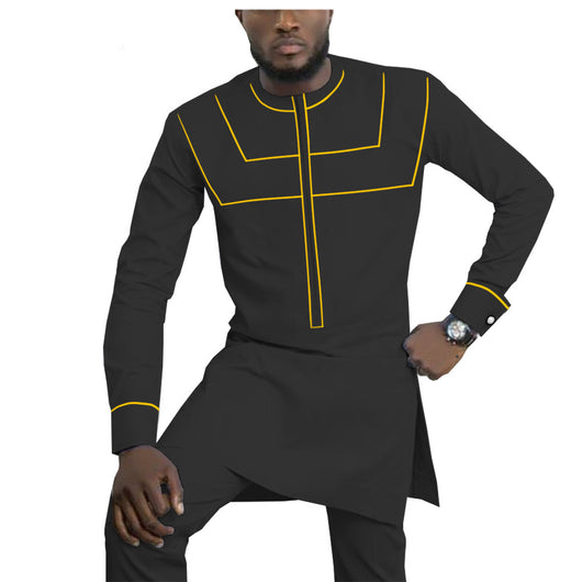 Traje Casual de Algodón Étnico Africano para Hombre - Image 13