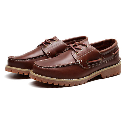 Zapatos Casuales Británicos de Cuero Genuino para Hombre - Diseño Clásico Bajo - Image 3