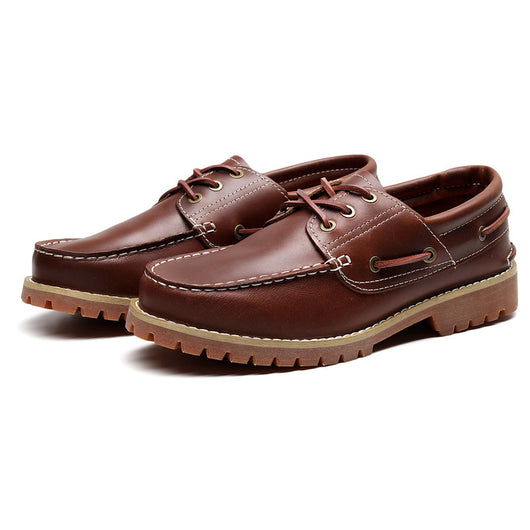 Zapatos Casuales Británicos de Cuero Genuino para Hombre - Diseño Clásico Bajo - Image 3