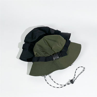 Sombrero Tipo Balde Retro con Protección Solar UV