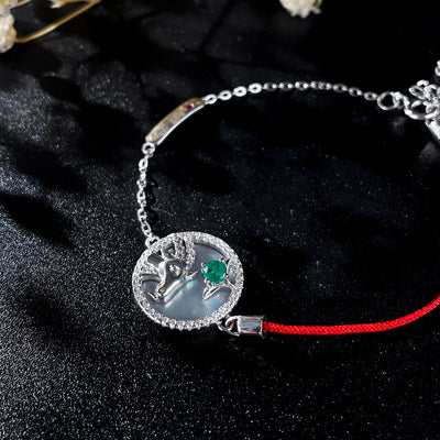 Pulsera Plata S925 Diseño Exclusivo Esmeralda para Mujer Signo Aries - Image 7