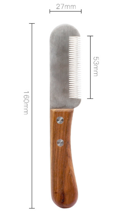 Peine y Cuchilla de Aseo para Perros y Gatos - Madera Natural - Image 7