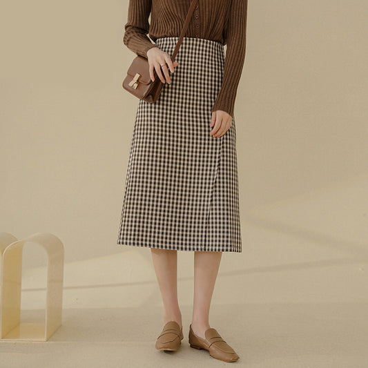 Falda Escocesa Midi para Mujer