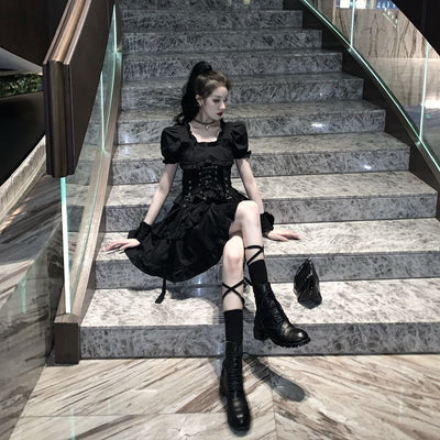 Vestido Gothic Sweet con Volantes y Cordones - Image 20
