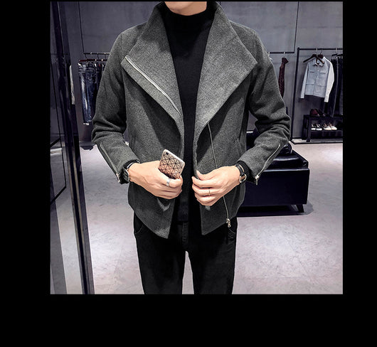 Abrigo de Lana Estilo Hong Kong para Hombre - Image 8
