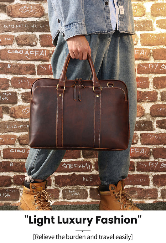 Bolso Mensajero de Cuero Genuino para Hombre - Maletín Ejecutivo Premium - Image 8