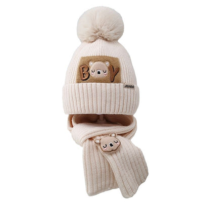 Gorro y Bufanda Tejida para Bebé - Conjunto Osito Calientito - Image 5