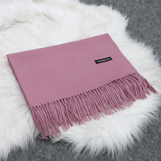 Bufanda de Cachemira para Mujer Estilo Coreano Invierno Gruesa - Image 3