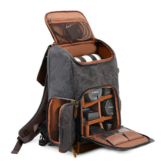 Mochila de Lona para Cámara - Bolso Casual Versátil para Viajes - Image 7