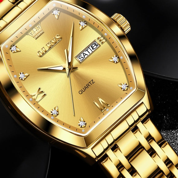 Reloj de Negocios Cuarzo Barril Auténtico para Hombre