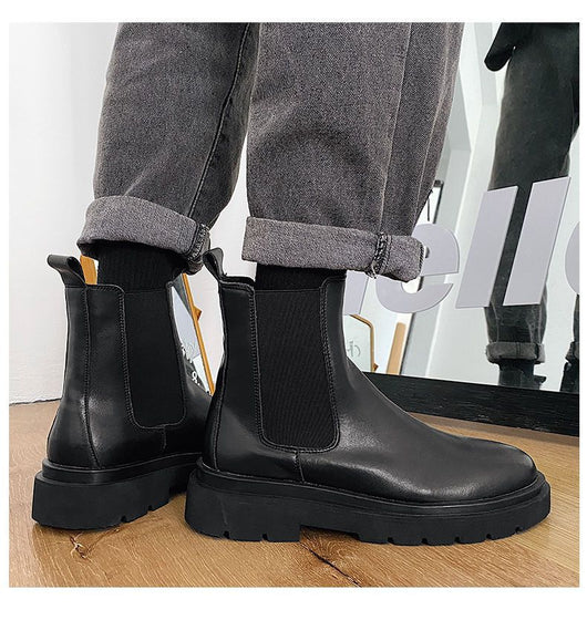 Botas Martin Chelsea Altas para Hombre Estilo Británico Clásico - Image 12