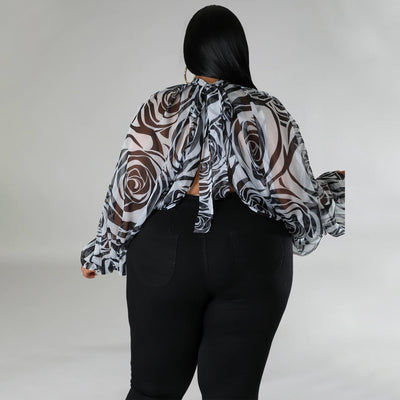 Blusa de Gasa Talla Grande con Cuello Redondo y Tirantes Ajustables - Image 26