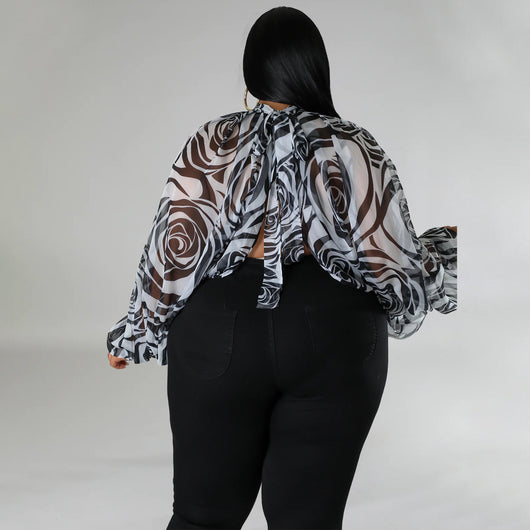 Blusa de Gasa Talla Grande con Cuello Redondo y Tirantes Ajustables - Image 26