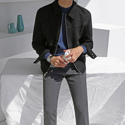 Chaqueta Cargo Suede Oversize con Solapa Corta - Estilo Casual Moderno - Image 7