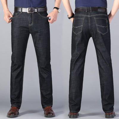Pantalón Vaquero Hombre Cuatro Estaciones Algodón Cintura Media Stretch Negro - Image 7