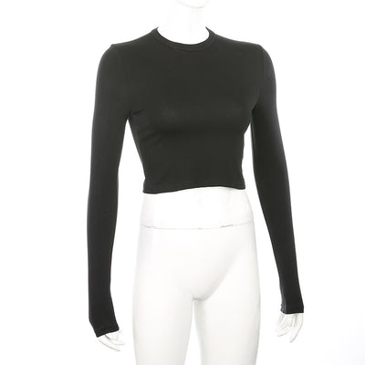 Blusa Ajustada Unicolor Versátil para Mujer - Image 17