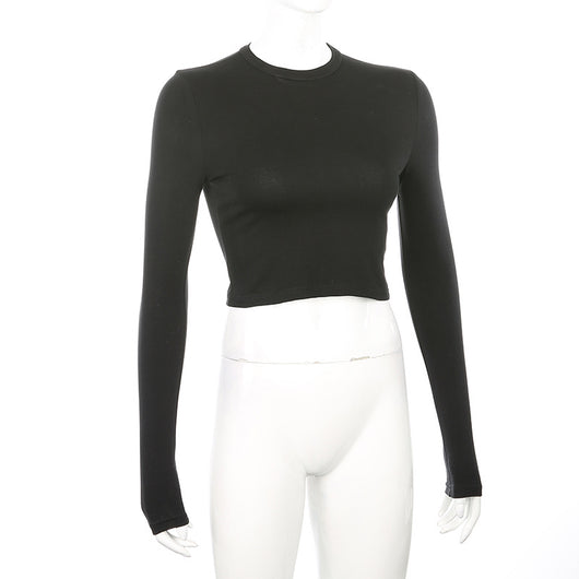 Blusa Ajustada Unicolor Versátil para Mujer - Image 17