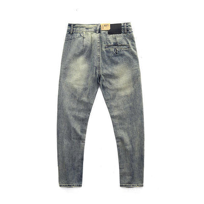 Pantalones Casuales Desgastados Estilo Americano en Tono Arena - Image 12
