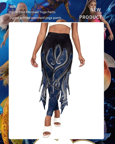 Pantalones Levanta Cadera con Estampado Digital La Sirenita Colorida - Image 11