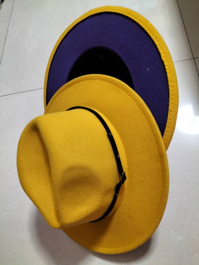 Sombrero Fedora Jazz con Combinación de Colores - Estilo Europeo y Americano - Image 17