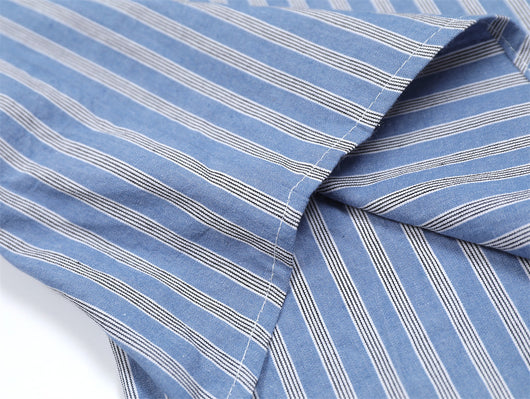 Camisa de Rayas Verticales Manga Larga para Hombre - Image 14