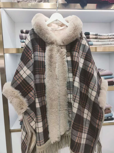 Capa Otoñal con Diseño Tartán Maillard y Forro Polar Cálido - Image 5