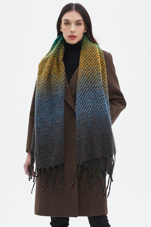 Chal Degradado con Borlas para Mujer - Estilo Europeo y Americano - Image 24