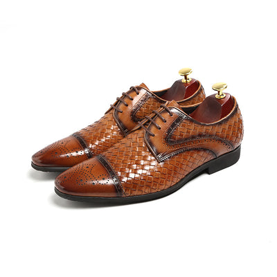 Zapatos de Cuero Puntiagudos Británicos para Hombre - Estilo Ejecutivo - Image 7
