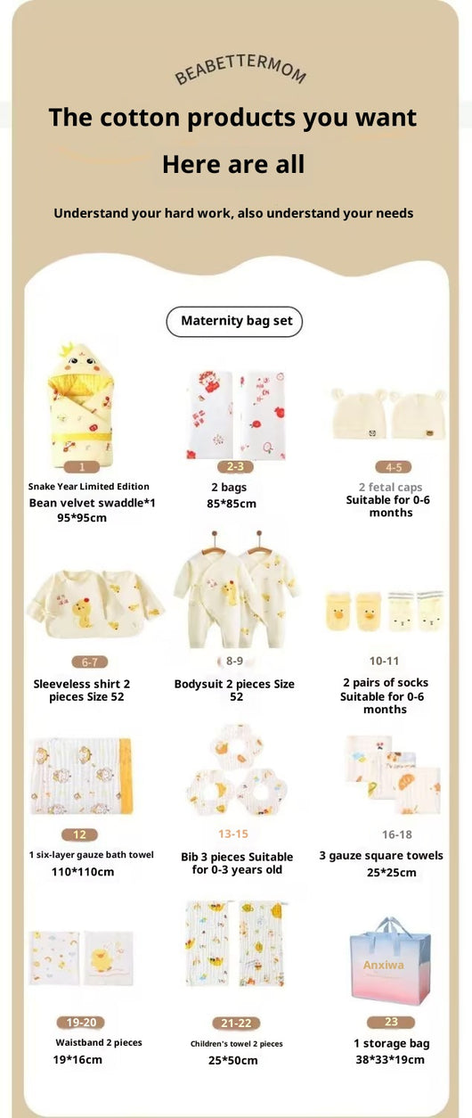 Bolsa de Maternidad con Set Completo de Toalla de Baño y Ropa para Recién Nacido - Image 7