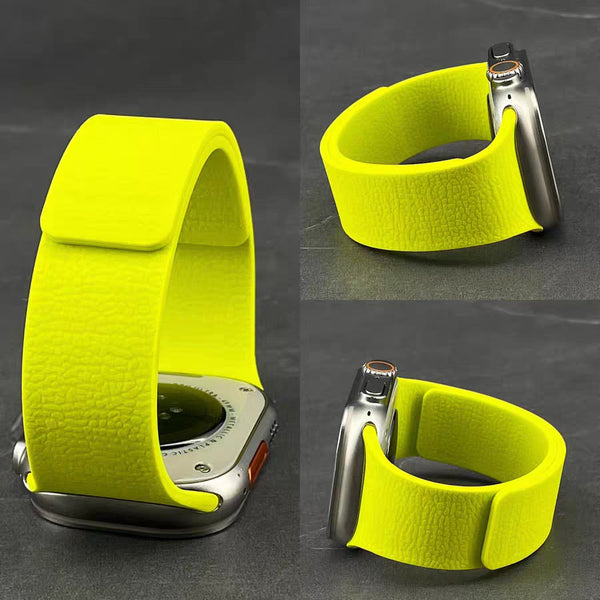 Correa Magnética para iWatch S10 Patrón Litchi Silicona Suave