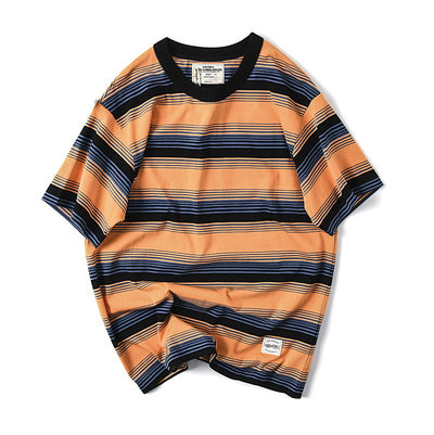 Camiseta Manga Corta a Rayas para Hombre - Algodón Premium - Image 19