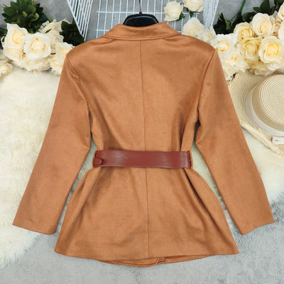 Blazer de Ante Aterciopelado para Mujer - Chaqueta Elegante de Temperamento - Image 9
