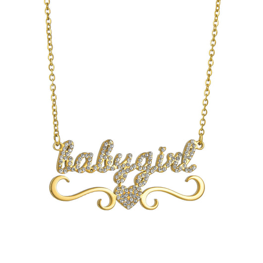 Collar Nombre con Corazón de Diamantes para Mujer - Image 8