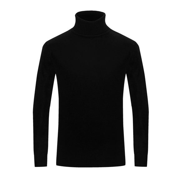 Suéter Cuello Alto Hueco Liso para Hombre - Diseño Minimalista y Versátil