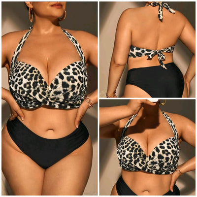 Bikini de Talle Alto con Estampado Animal Print - Talla Grande - Image 13
