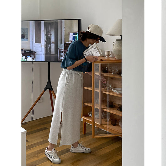 Pantalón Holgado con Cintura Ajustable y Abertura en Dobladillo - Image 7