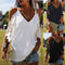 Blusa Suelta Casual de Color Liso para Mujer