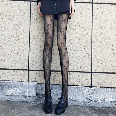 Medias de Malla Fina HANAFUJI - Pantyhose Sedoso Negro - Image 11